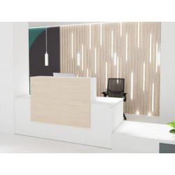 Banque d'accueil professionnel NEW PANO - design modulable avec accessoires personnalisables