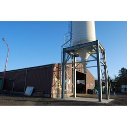 Silo industriel sur portique en acier galvanisé 4 pieds, capacité jusqu'à 200 m3 - ROUSSEAU