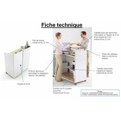 Comptoir mobile satellite, accueil assis ou debout