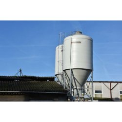 Silo d'aliment d'élevage à cône axial sortie Ø700 - Capacité 5.5 à 50m3 -  Ø2325 à Ø3000 - Silo Gâtine 700