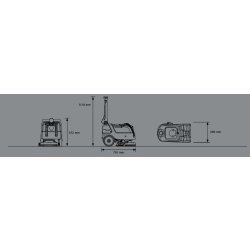 Autolaveuse puissante pour petits espaces - GENIE GL PRO MTO - Réf GF109760A - Structure robuste et performances optimales