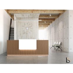 Banque d'accueil modulable - Mobel Linea - 204, Acacia foncé, Non