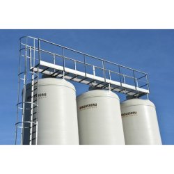 Silo GATINE 320 avec Cône incolore 100% translucide - 25m3 Ø2700