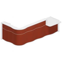Banque d'accueil moderne et élégante WAVE - Design ondulé et configurations personnalisées