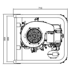AL 1500-E Groupe électrogène - Inmesol - Puissance de secours 16 kVA - Châssis tubulaire pratique