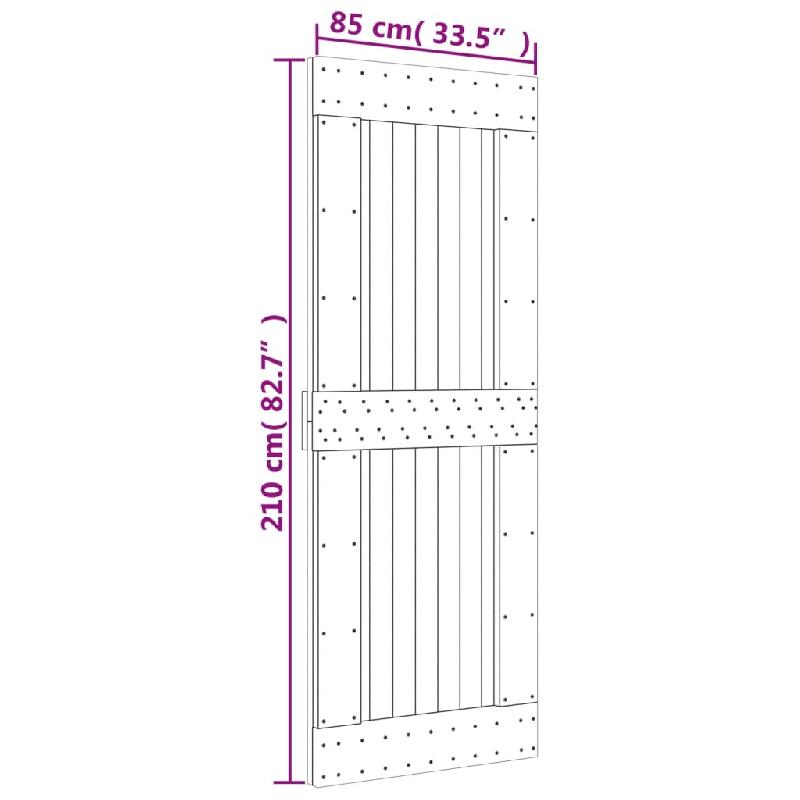 Vidaxl porte narvik 85x210 cm bois massif de pin 154438_7
