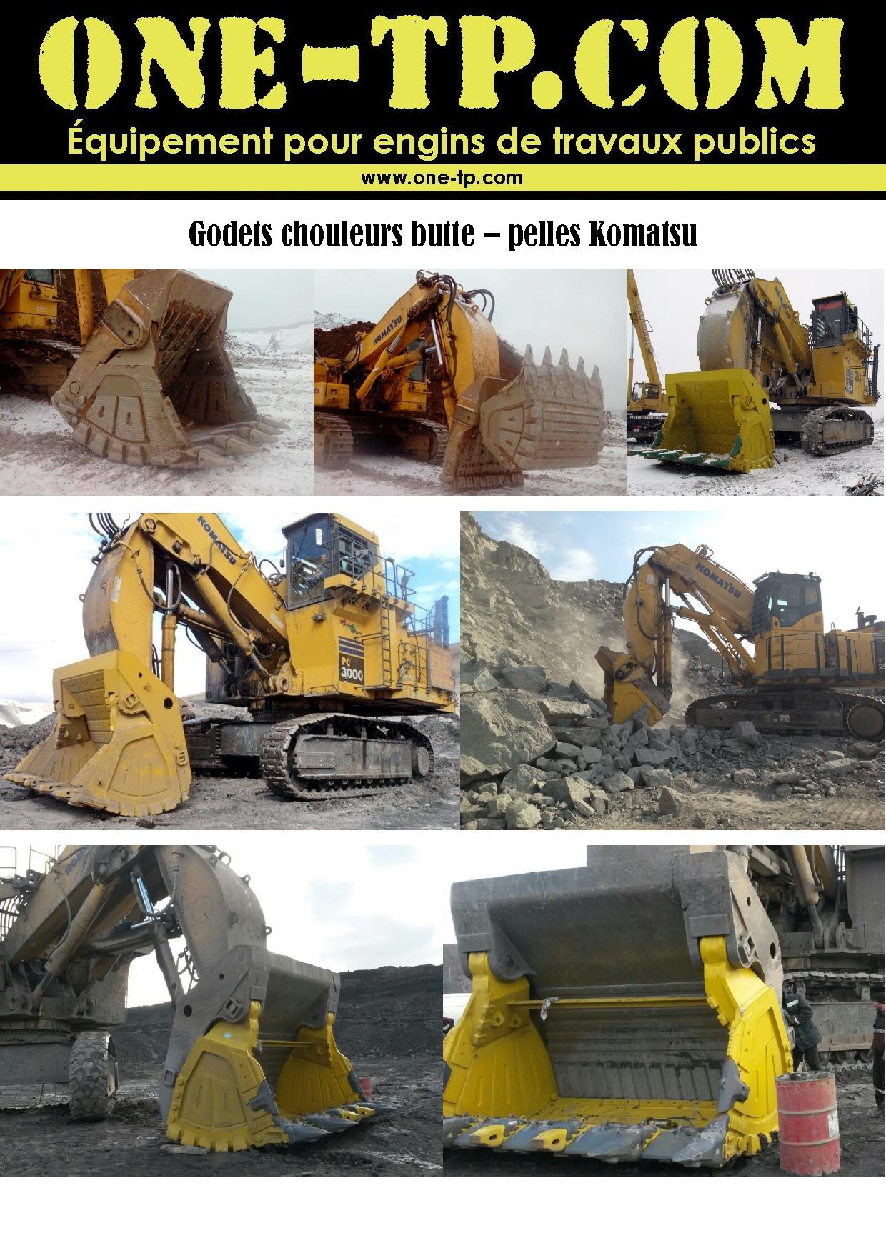 Godet rétro pour pelles de production Komatsu