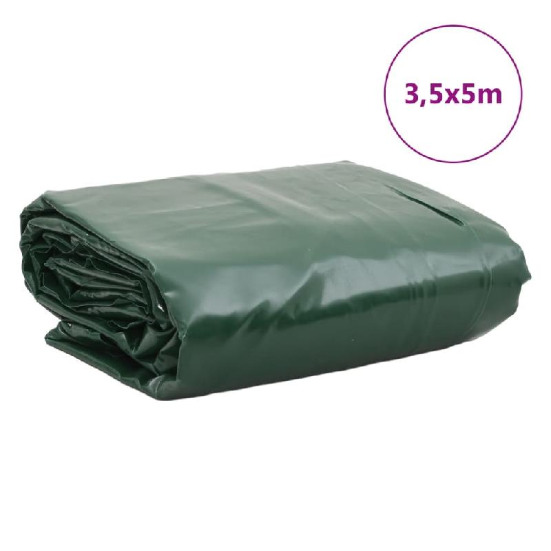 Vidaxl bâche vert 3,5x5 m 650 g/m² 156145_7