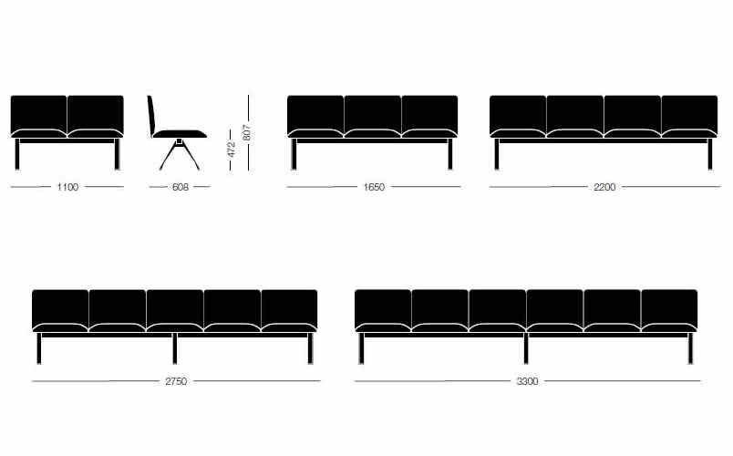 Banquette modulaire Slam-soft - système de poutres polyvalent pour espaces réduits_7