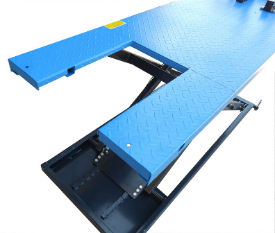 Table élévatrice moto avec commande déportée au pied