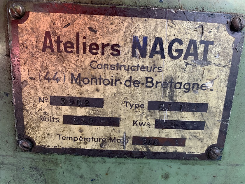 Four de revenu 24 KW - température 500 °C · 932 °F - dimensions utiles 1800 mm x 600 mm - NAGAT_7