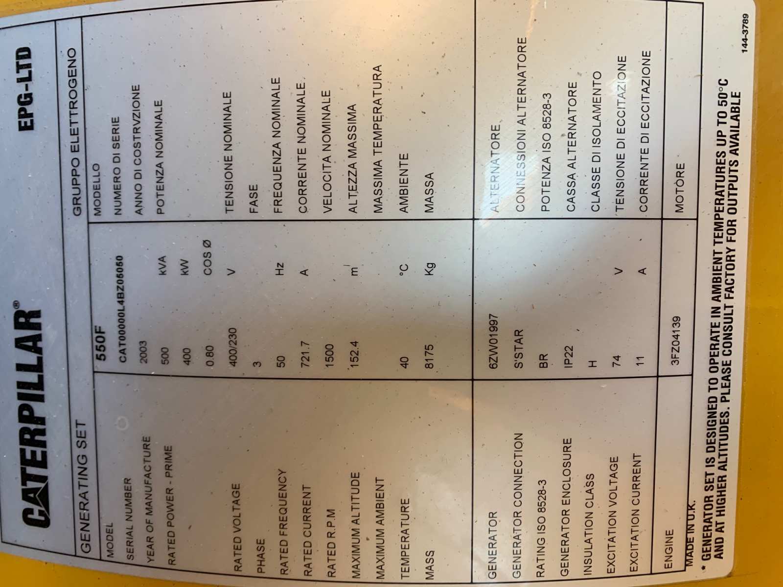 Groupe électrogène d'occasion - CATERPILLAR - 550 KVA_7