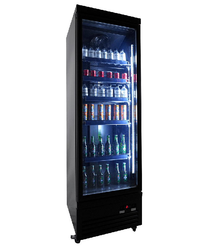 Réfrigérateur 1 porte en verre noir ceb-500r bl l620 7526.0100 COMBISTEEL_7