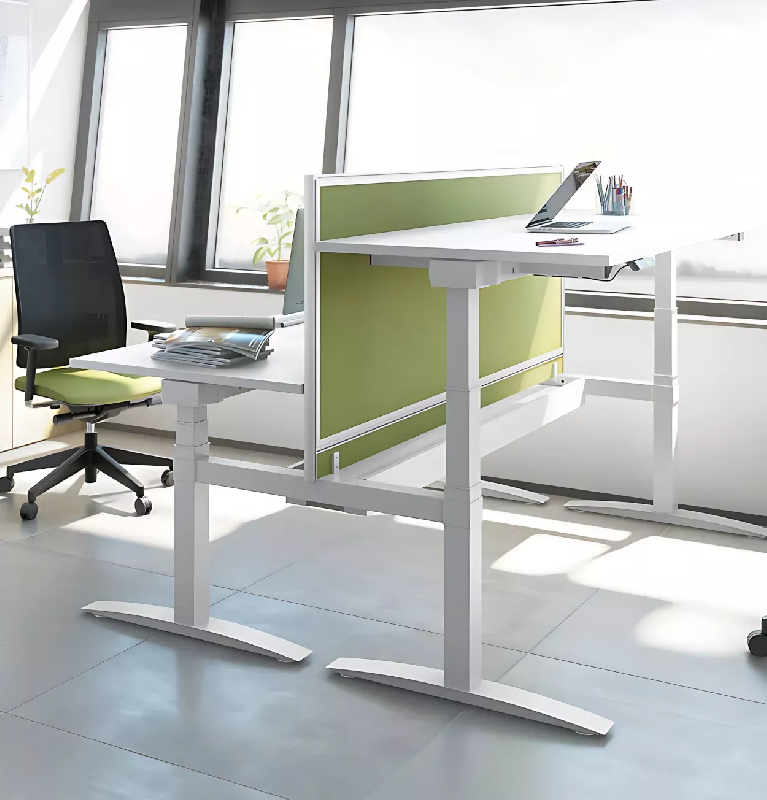 Bench vis-à-vis 2 postes réglables en hauteur goulotte centrale incluse So Estella_7