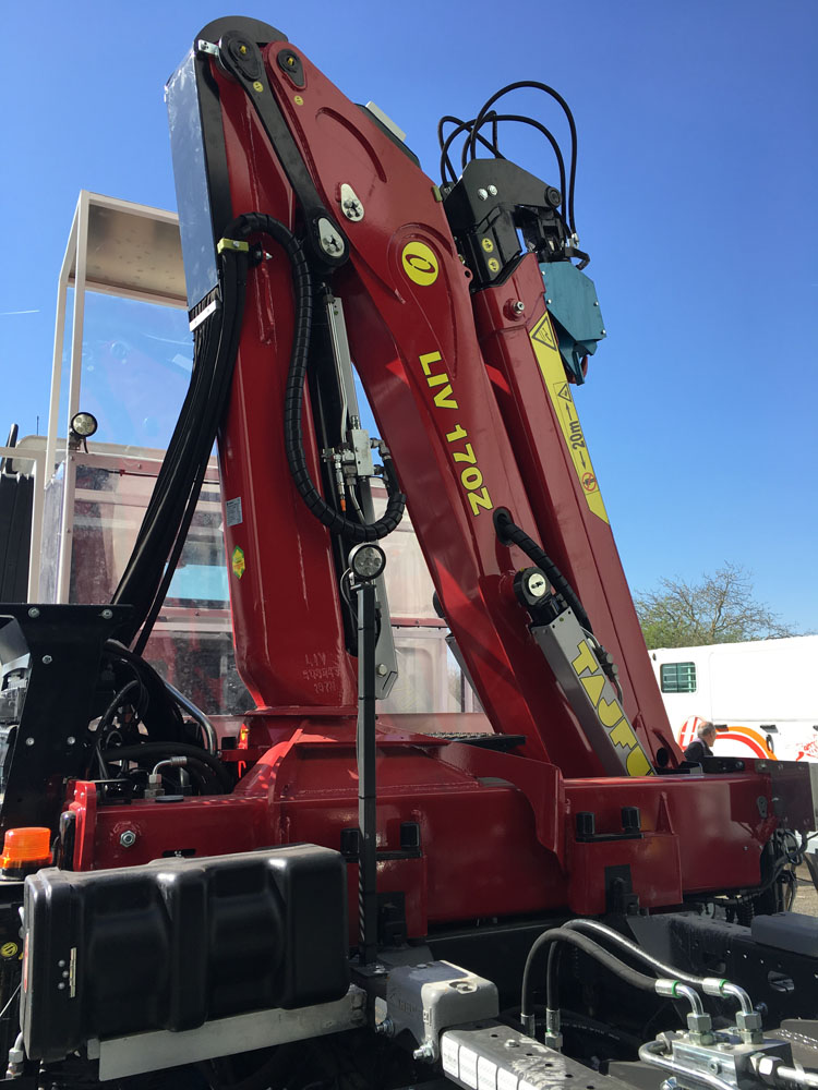 Bras amovible pour camion de collecte des déchets - capacité 2T à 26T - système multi-caissons - HPC_7