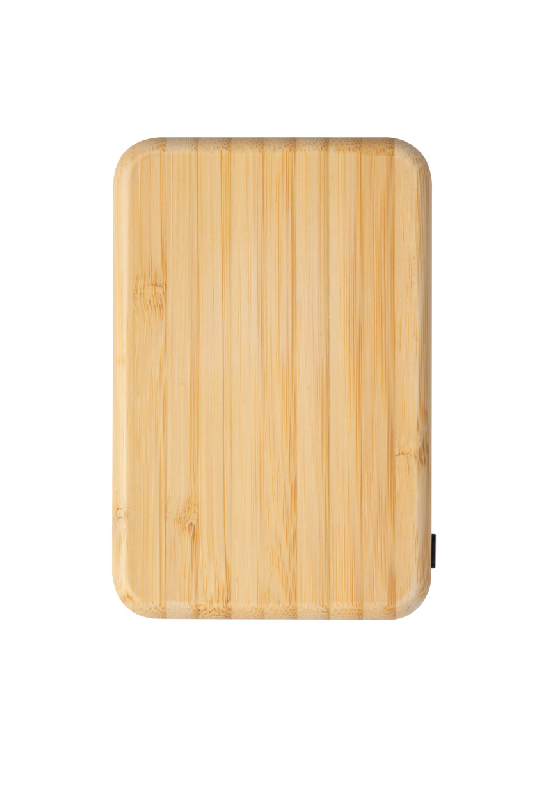 Power bank transparent en bambou - chargeur rapide sans fil 10W - batterie 5000mAh_7