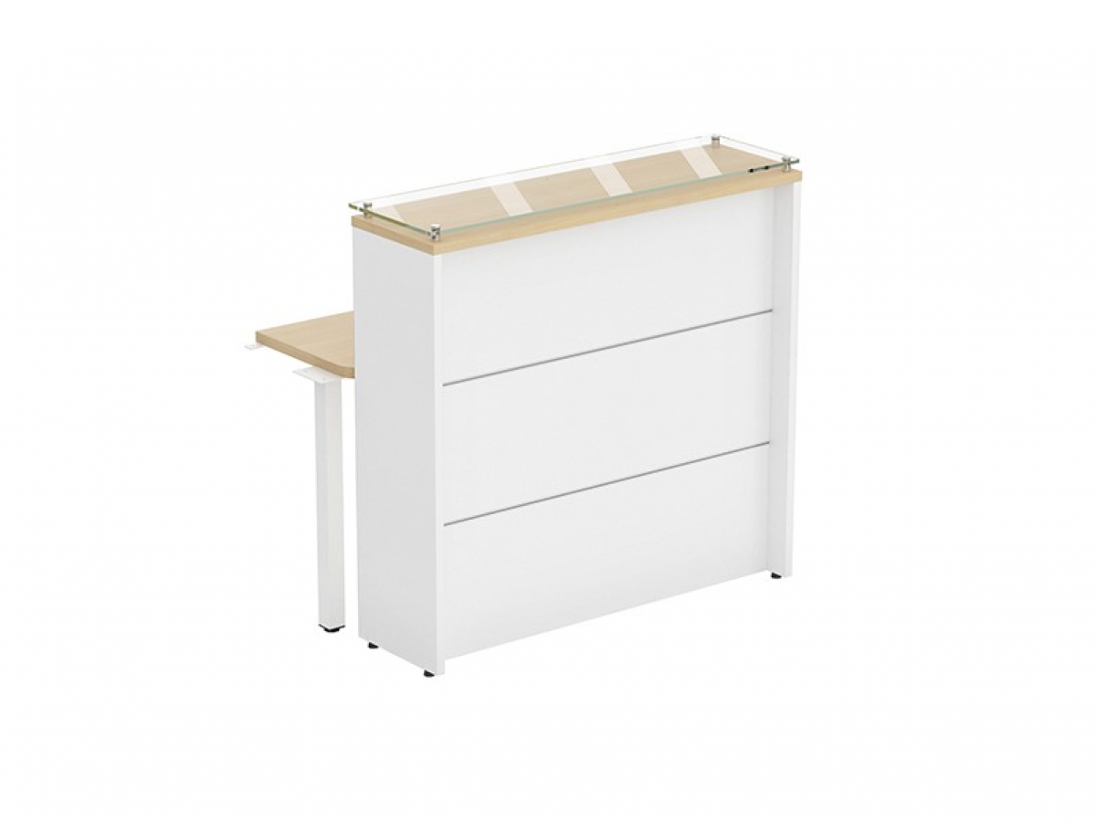 Banque d'accueil classique et fonctionnelle WELLO - Modules personnalisables et finitions modernes_7