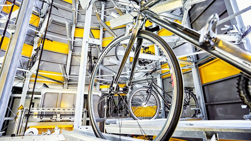 Parking vélo automatisé sécurisé avec accès RFID à faible encombrement pour vélos - Jusqu'à 120 vélos - Version tour - Wöhr BIKESAFE_7