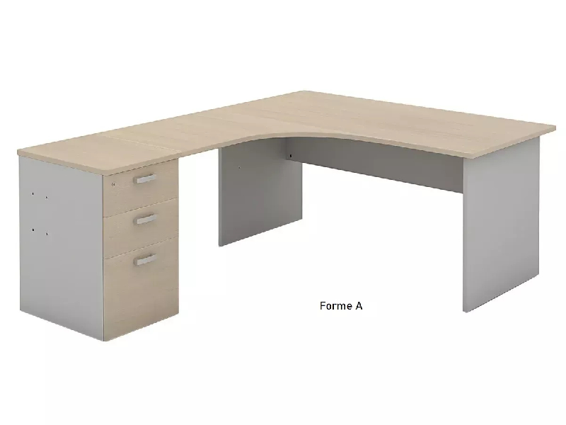Bureau d'angle compact pied panneau avec caisson hauteur bureau So Vigo_7