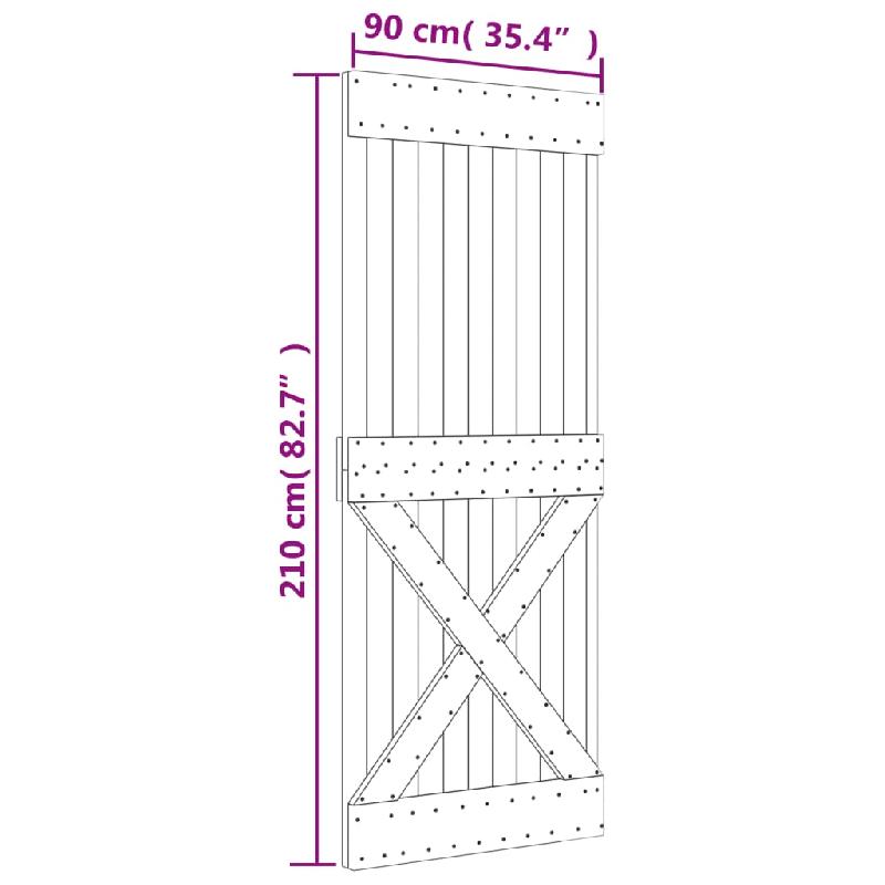 Vidaxl porte narvik 90x210 cm bois massif de pin 154445_7