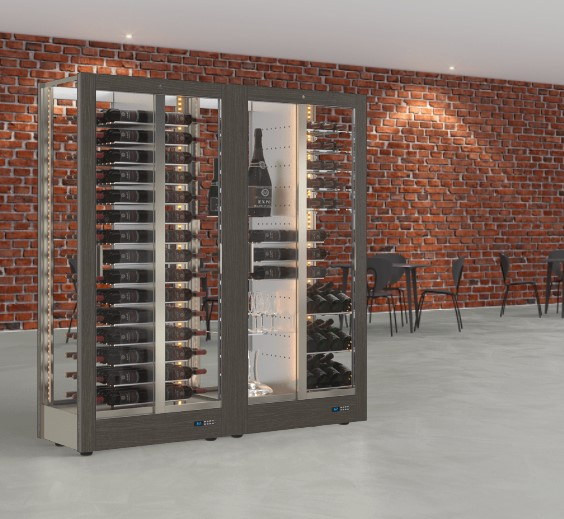 Vitrines à vins modulaires pour exposition et conservation - Large gamme de combinaisons et finitions_7