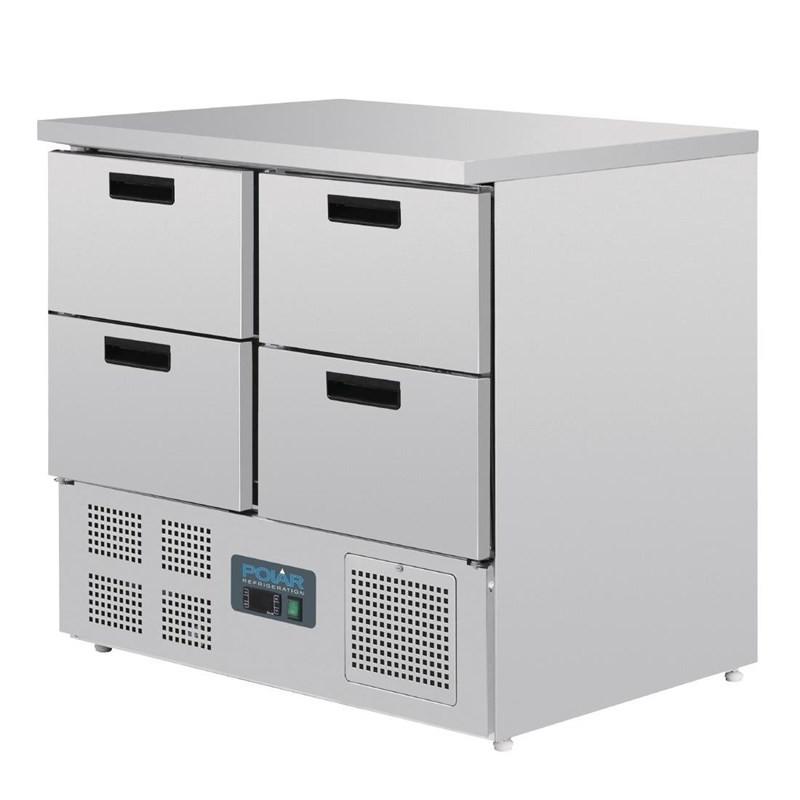 Table réfrigérée positive compacte 4 tiroirs 240L Série G U638 Polar_7