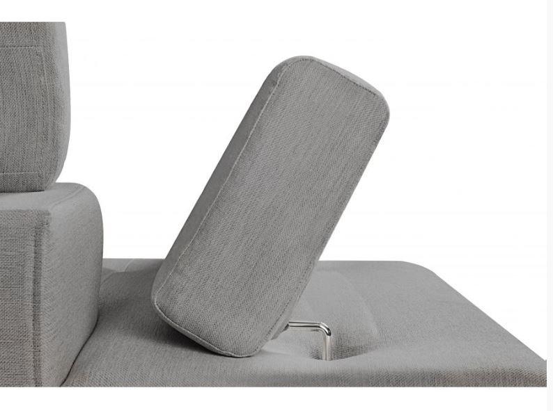 Canapé d'angle méridienne gauche RINO convertible gris clair avec coffre et pieds laqués noirs_7