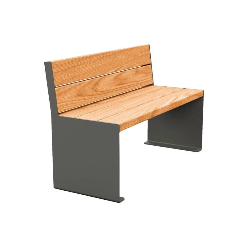 Bancs ligne KUB acier et bois_7
