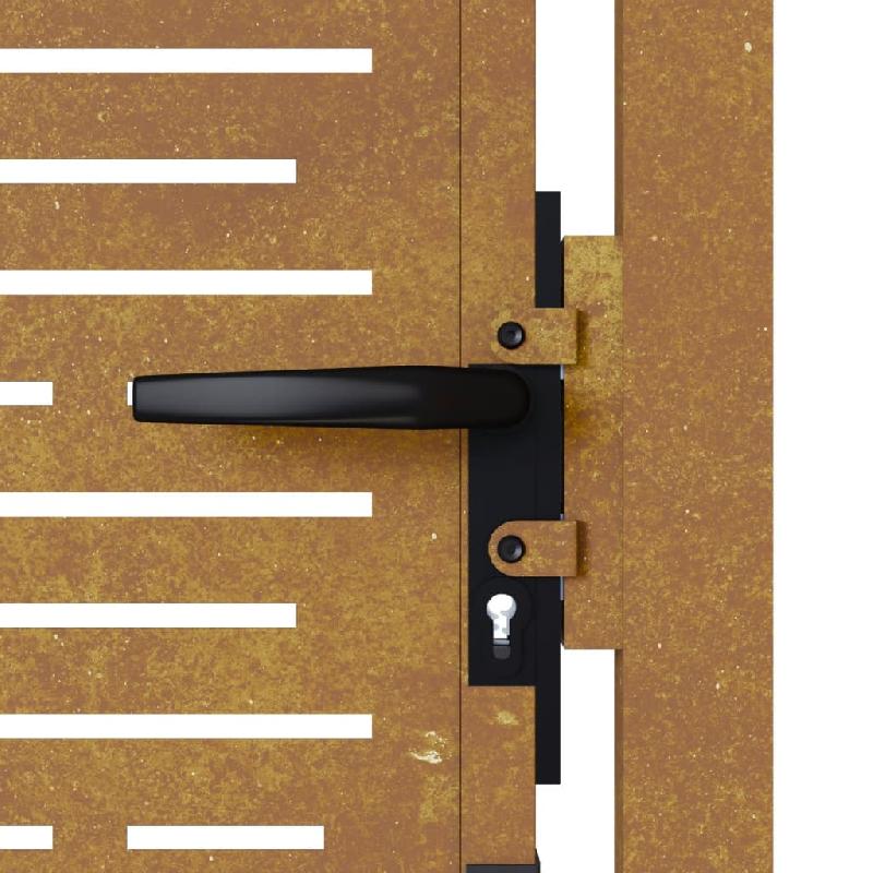 Vidaxl portail de jardin 105x180 cm acier corten conception de carré 153200_7