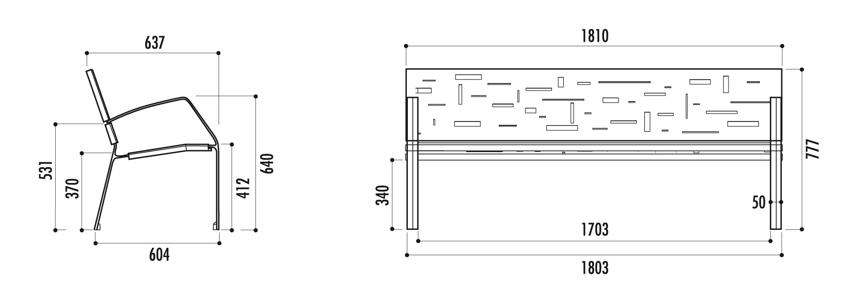 Banc public Abstract Maverick - Tubulaire perforé_7