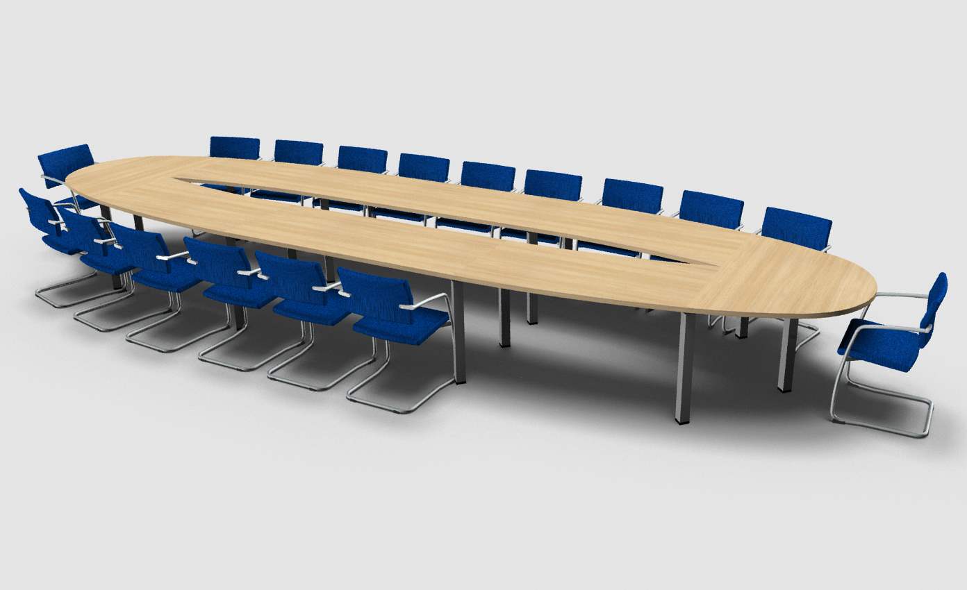 Table de réunion modulaire Meeting-Pro - finition haut de gamme - pieds et plateaux personnalisables_7