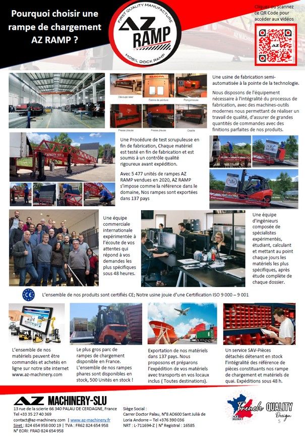 Plateforme d'accès mobile pour camions de type Plateau ou Tautliner