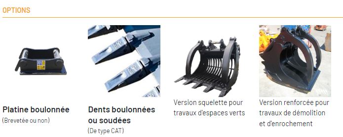 Équipement 2 en 1 pour travaux de manutention et enrochement