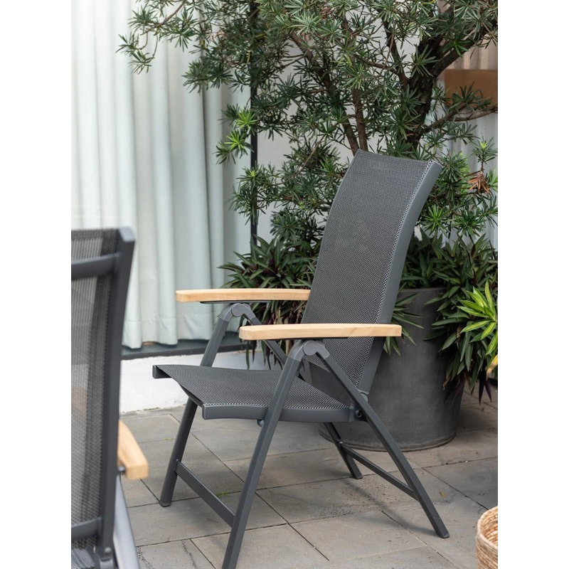 Fauteuil de jardin inclinable essence 71,1x61,9x107,1cm – MTF – aluminium et teck – 2nab3129_7