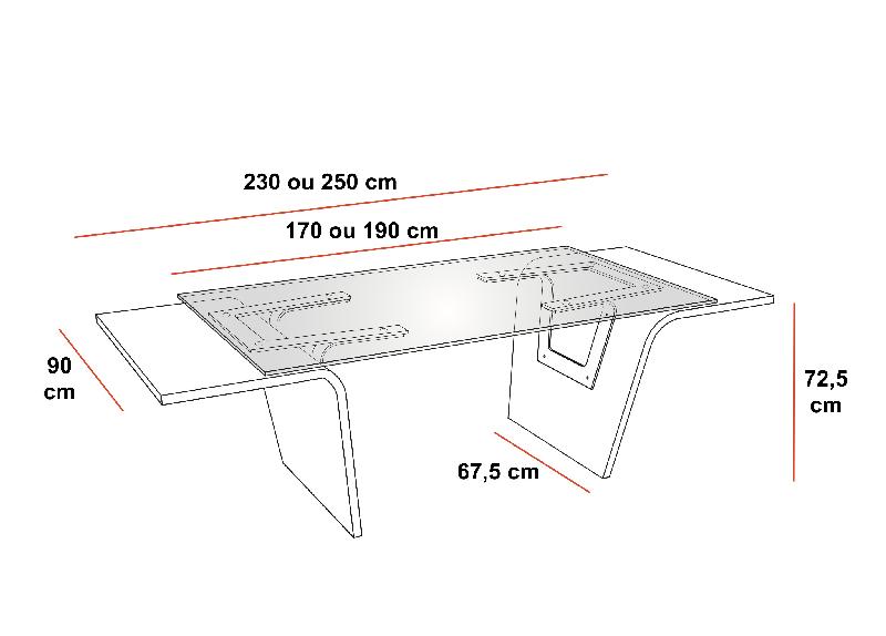 Bureau de direction Larus en verre trempé - Dellarovere - 230_7