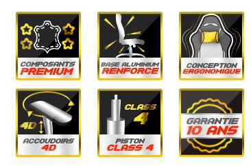 Siège réglable en tissu déperlant avec mousse de haute densité 55 kg/m3 - ORAXEAT TK800F - Noir - Réf : ORX_TK800F_BKBK_7