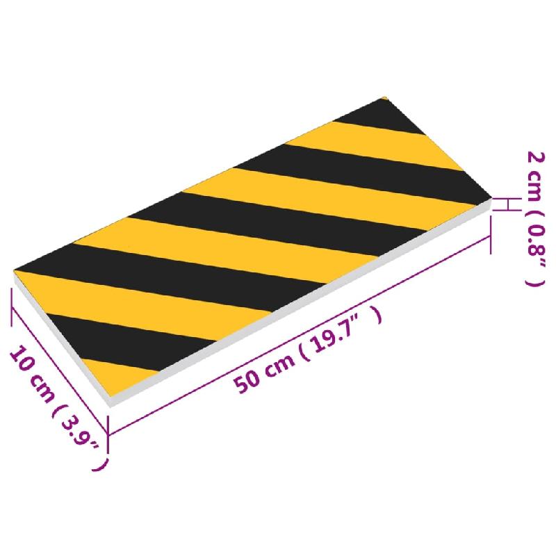Vidaxl protecteurs de mur 6 pcs jaune et noir 50x10x2 cm mousse eva 153103_7