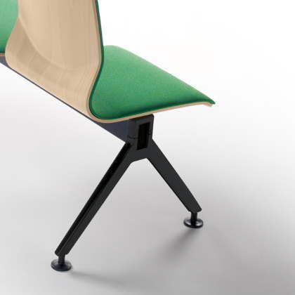 CUERVA - Siège bois sur poutre avec piètement métallique et options personnalisables_7