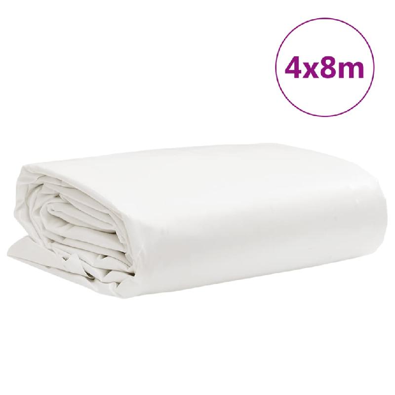 Vidaxl bâche blanc 4x8 m 650 g/m² 156188_7