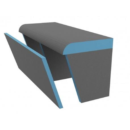 Banc arrondi pr?T ? Carreler en xps ? Assembler pour hammam salle de bain_7