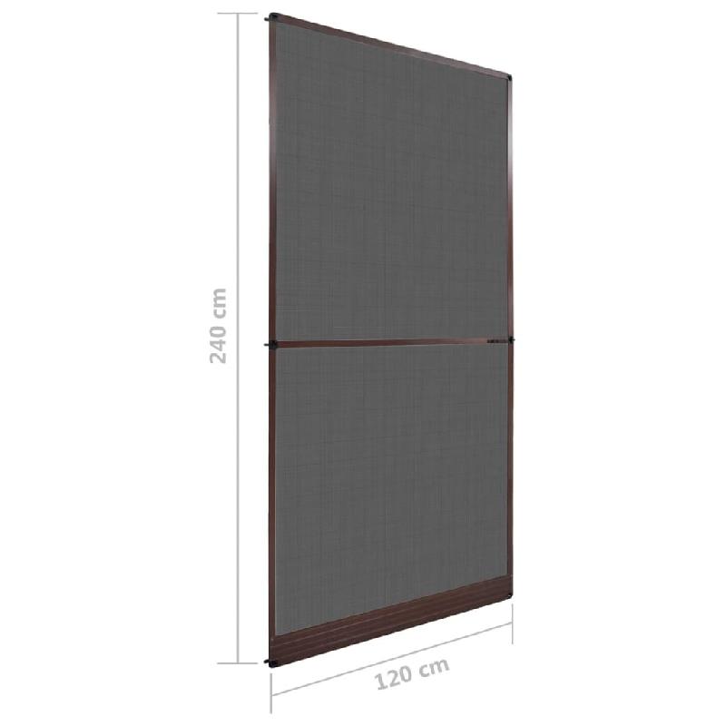 Vidaxl moustiquaire à charnière pour portes marron 120x240 cm 141566_7