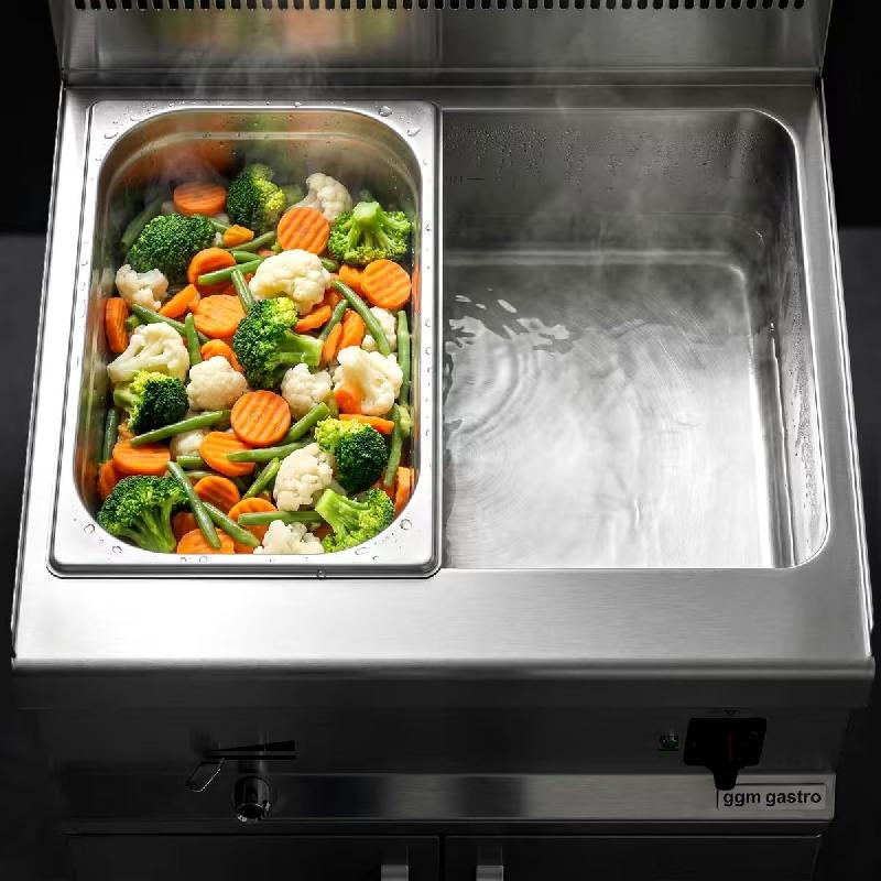 Bain-marie électrique sur meuble - 2x GN 1/1 - Meuble 2 portes Inox | GGM - Mario 700_7