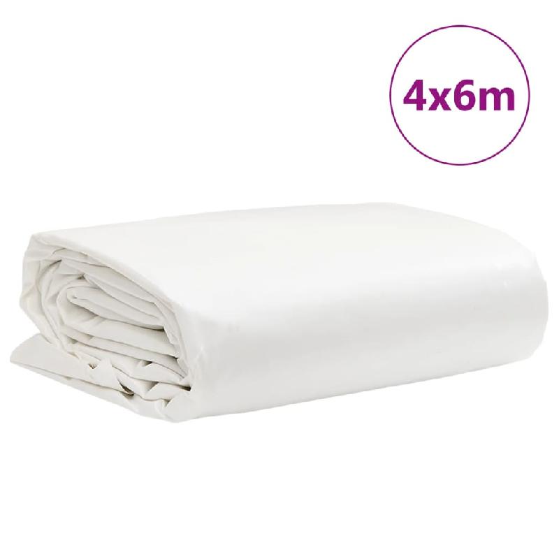 Vidaxl bâche blanc 4x6 m 650 g/m² 156186_7