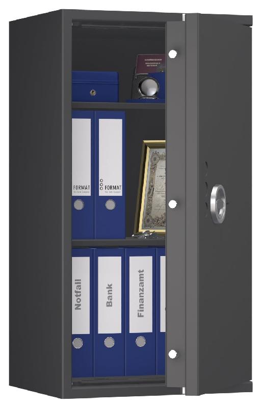 Coffre-fort FORMAT Lyra 5 Classe I - Anti-effraction certifié EN 1143-1 - Serrure électronique KABA Combi B 90 / Graphite RAL 7024_7