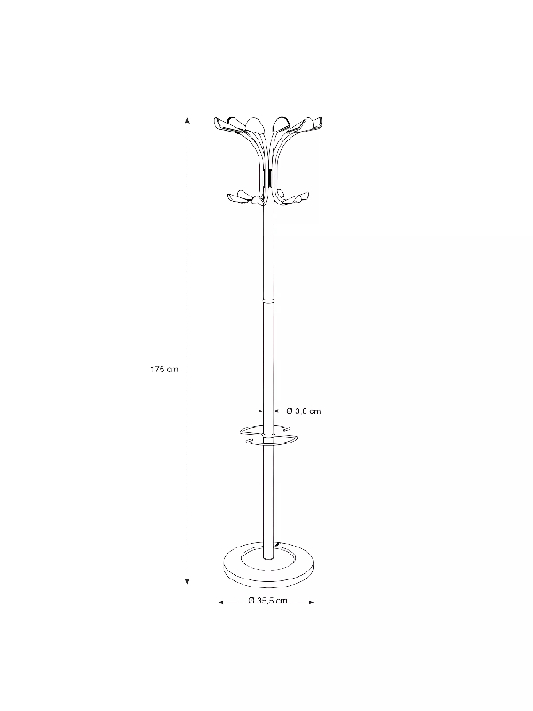 Nouveau porte manteau en métal chromé CHROMY_7