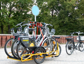 Remorque mécanique pour vélo cargo tractable à la main, conçue pour les déplacements urbains - Capacité 200kg - Carla compétition JHOG_7