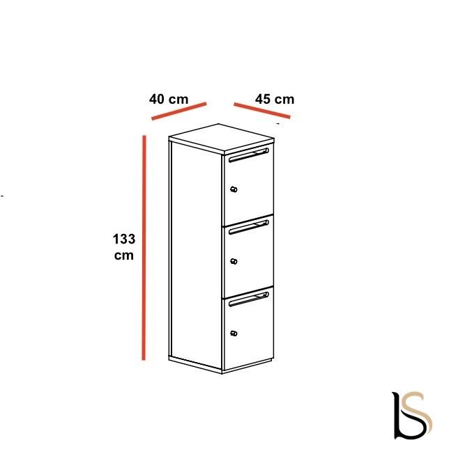 Meuble à casiers avec fentes courrier - Mobel Linea - A clé, 1 x 3 cases_7