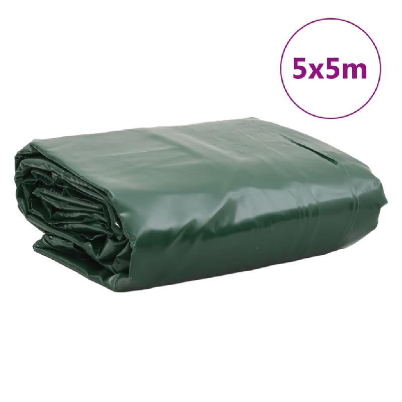 Vidaxl bâche vert 5x5 m 650 g/m² 156152_7