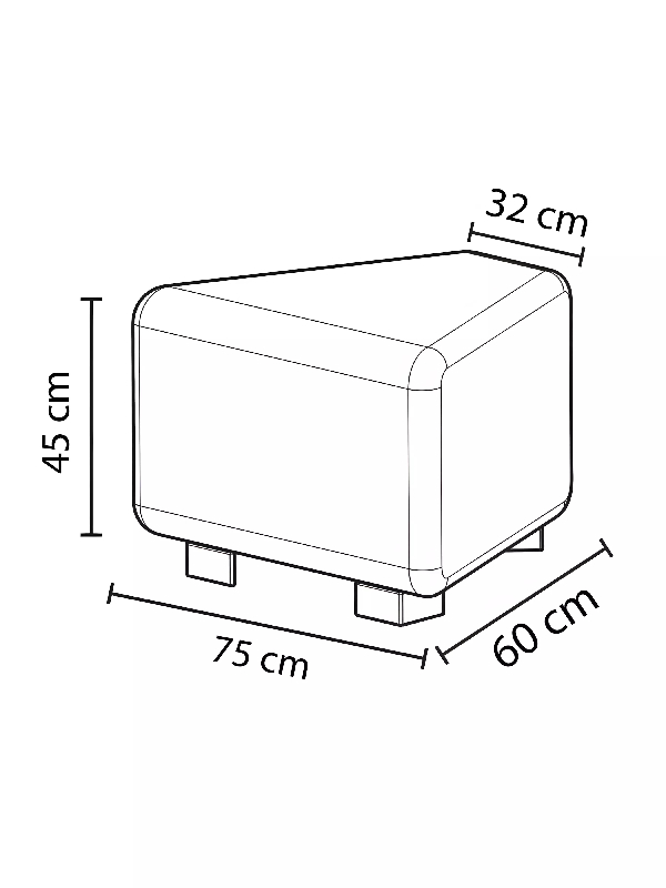 Pouf angulaire 1 place terre de sienne_7
