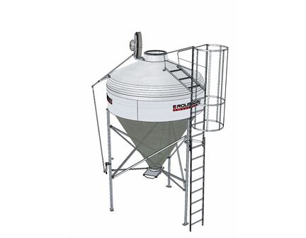 Silo d'aliment d'élevage à cône axial translucide - Ø2325 - Capacité entre 6 et 22m3 - Silo Star_0